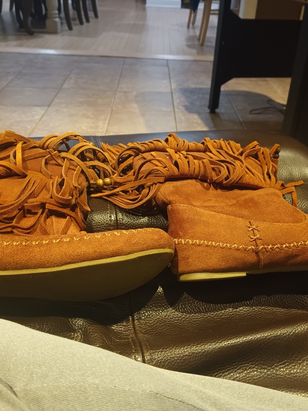 a new day Brown Suede Fringe Boots
